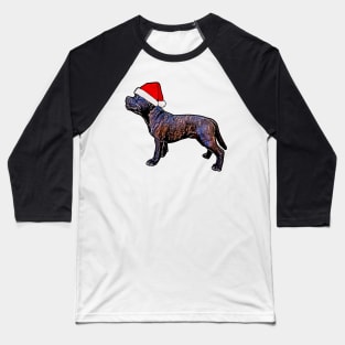 Staffordshire Bullterrier Xmas Baseball T-Shirt